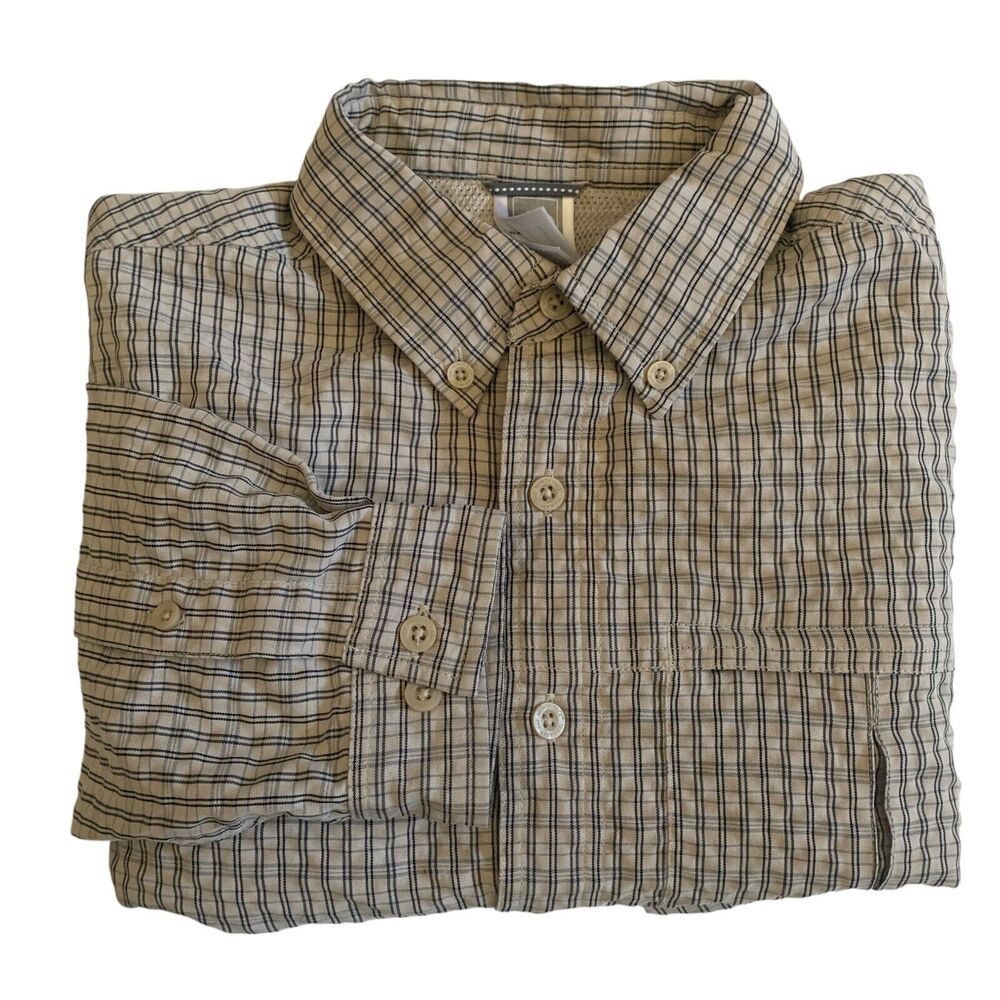 The North Face Men's Size M Button Down Long Sleeve Adult Plaid Shirt